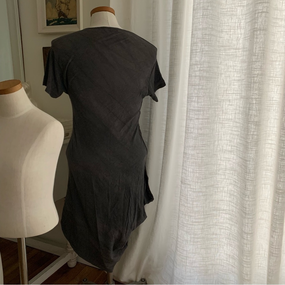 Costume National Gray Dress Tunic Asymmetrical Shredded - Picture 7 of 8